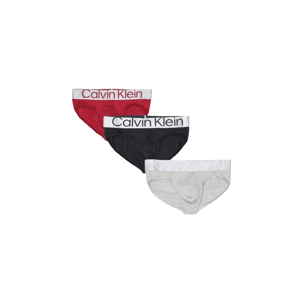 Bicolor Baumwollslips mit Logo-Bund 3er-Pack