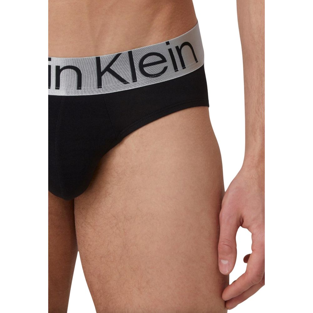 Bicolor Cotton Briefs with Logo Waistband 3-Pack