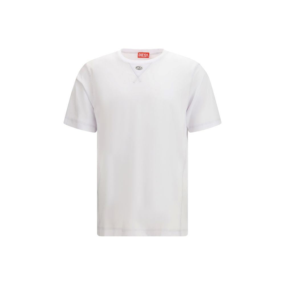 Schwarzes Baumwoll-T-Shirt mit Metallic-Logo-Detail