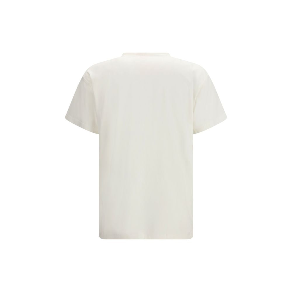 White Cotton T-Shirt with Subtle Logo Detail