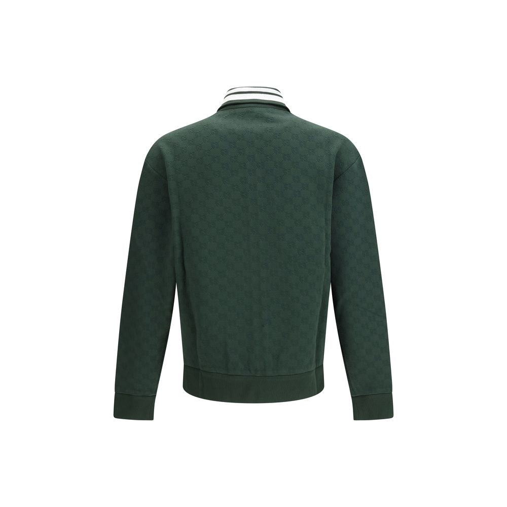 Bicolor Synthetic Shell Jacket with GG Motif