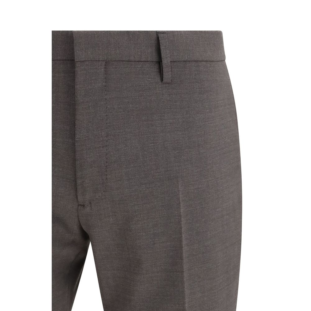 Gray Wool Two-Piece Suit with Classic Tailoring