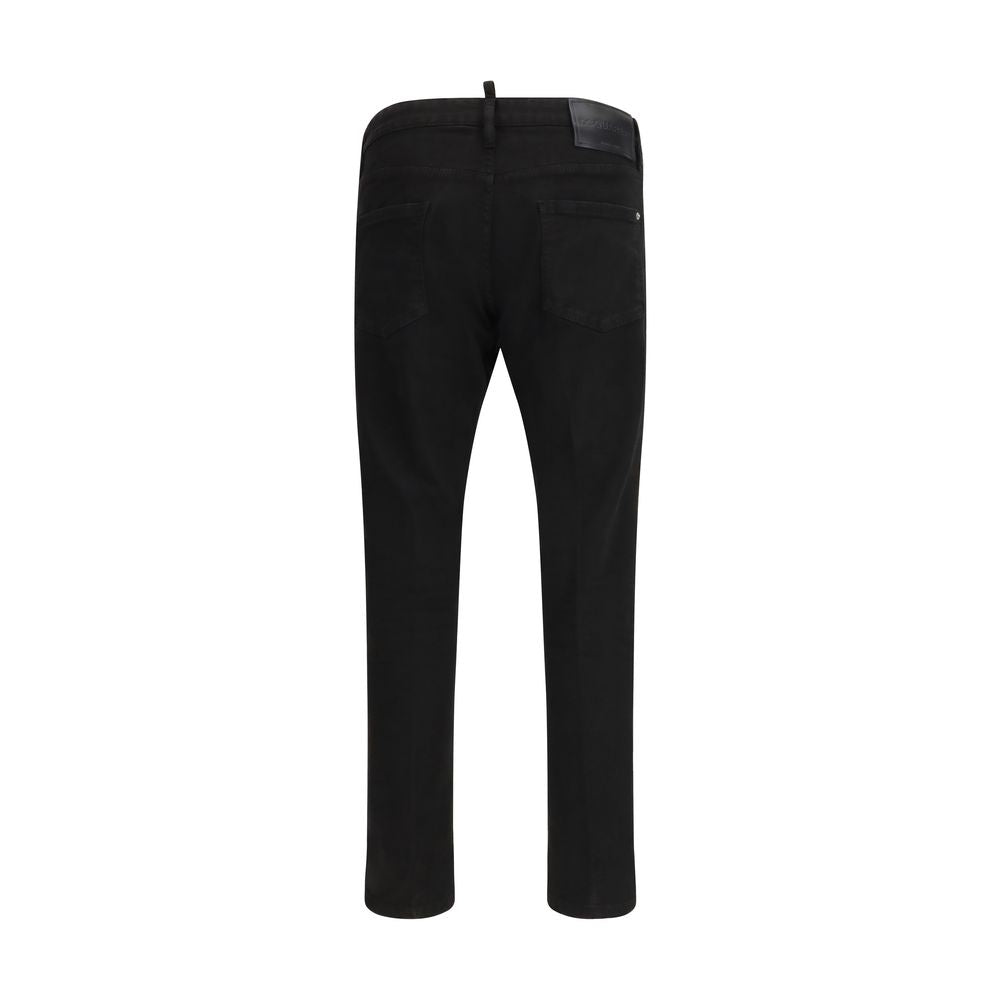 Schwarze Slim-Fit Jeans aus Baumwolle von Dsquared2