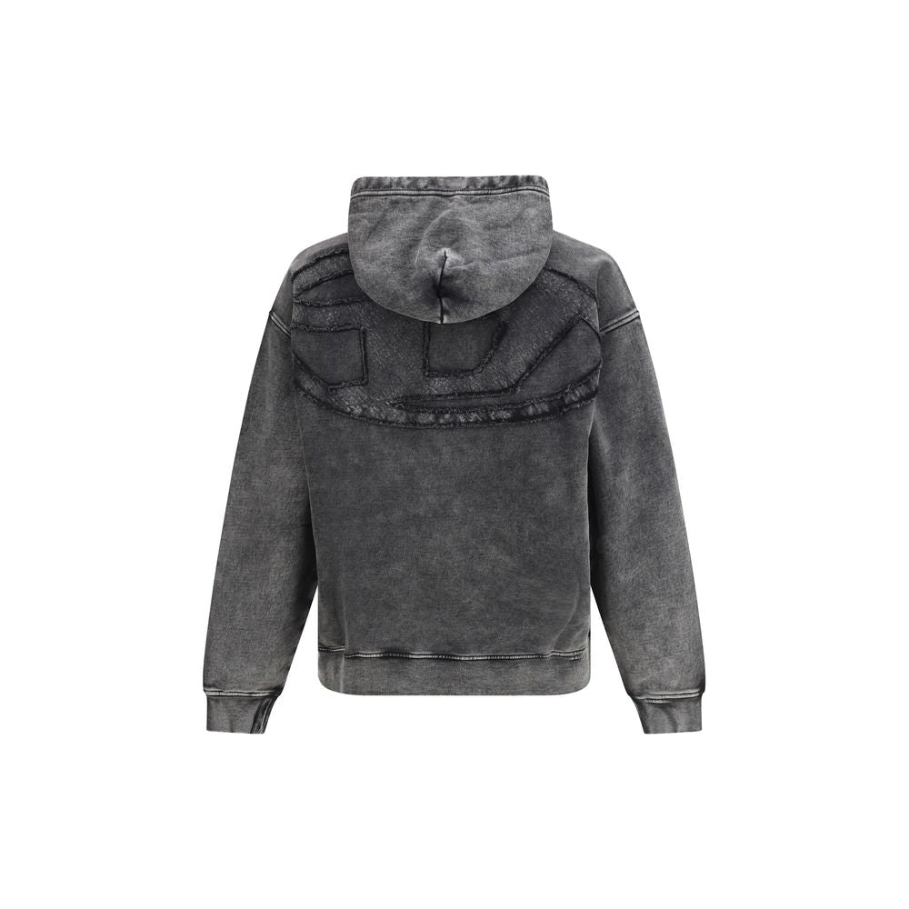 Black Cotton Hoodie with Bold Branding