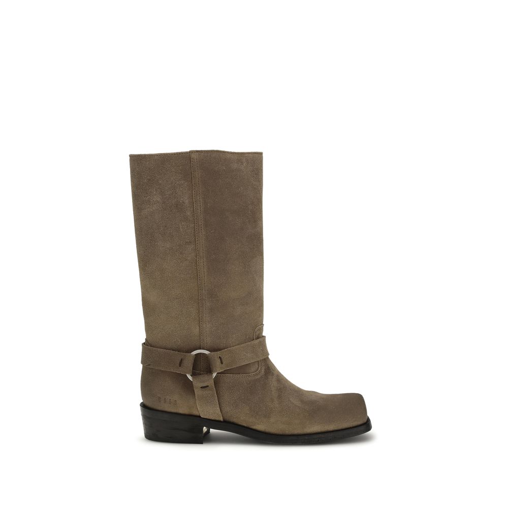 Golden Goose Beige Calf Leather Lace-Up Boots