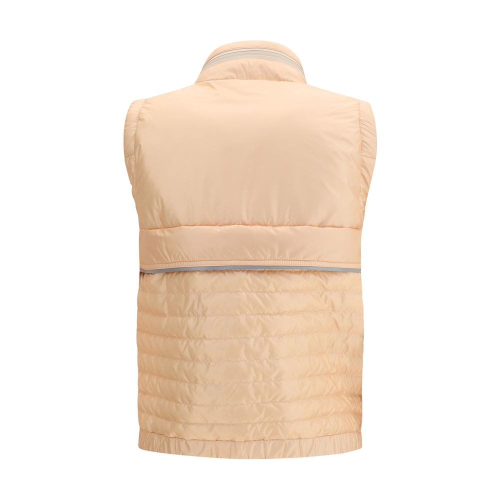 Mehrfarbige synthetische ärmellose Jacke mit Taschen