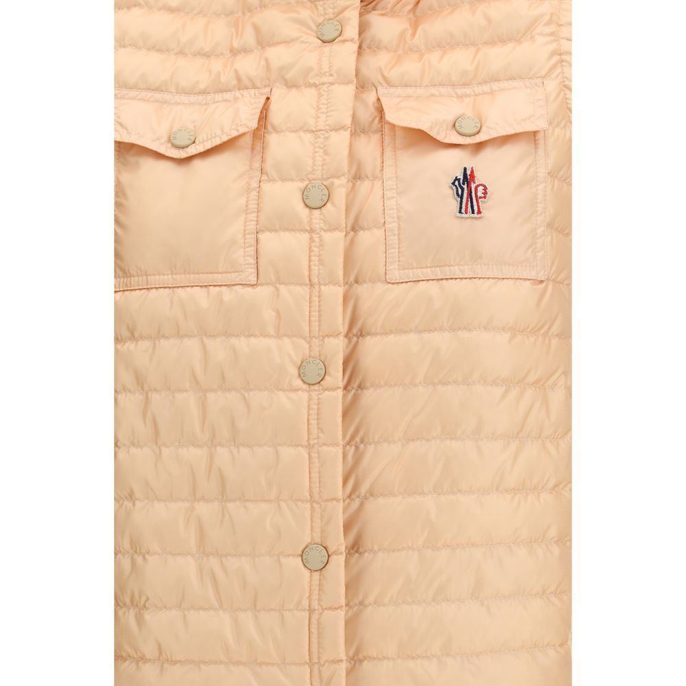 Multicolor Synthetic Sleeveless Jacket with Pockets