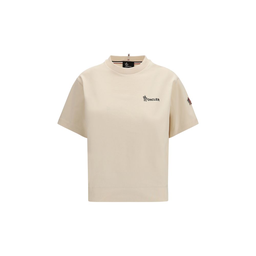 Beige Cotton Logo T-Shirt Sportswear