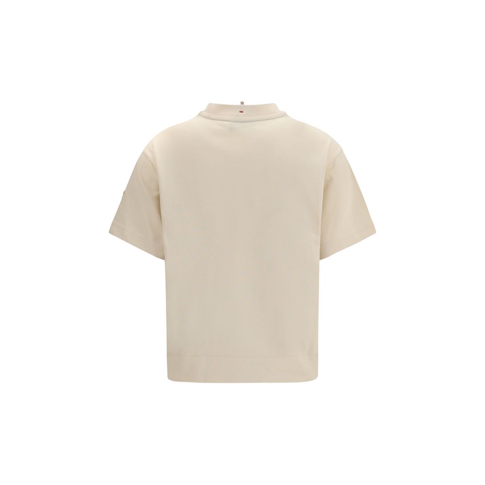 Beige Cotton Logo T-Shirt Sportswear