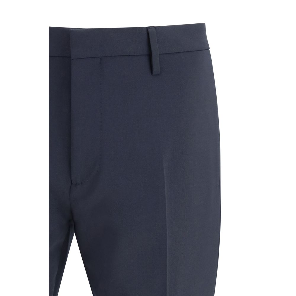 Blue Wool Suit with Classic Tailoring by Dsquared2