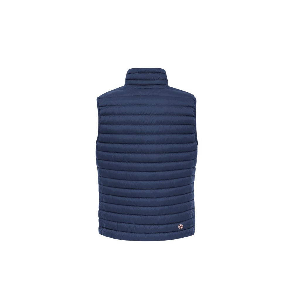 Blaue wattierte ärmellose Jacke aus Synthetik
