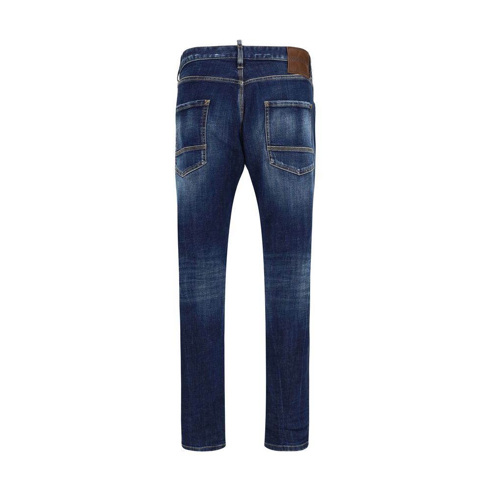Blaue Baumwolljeans aus Denim