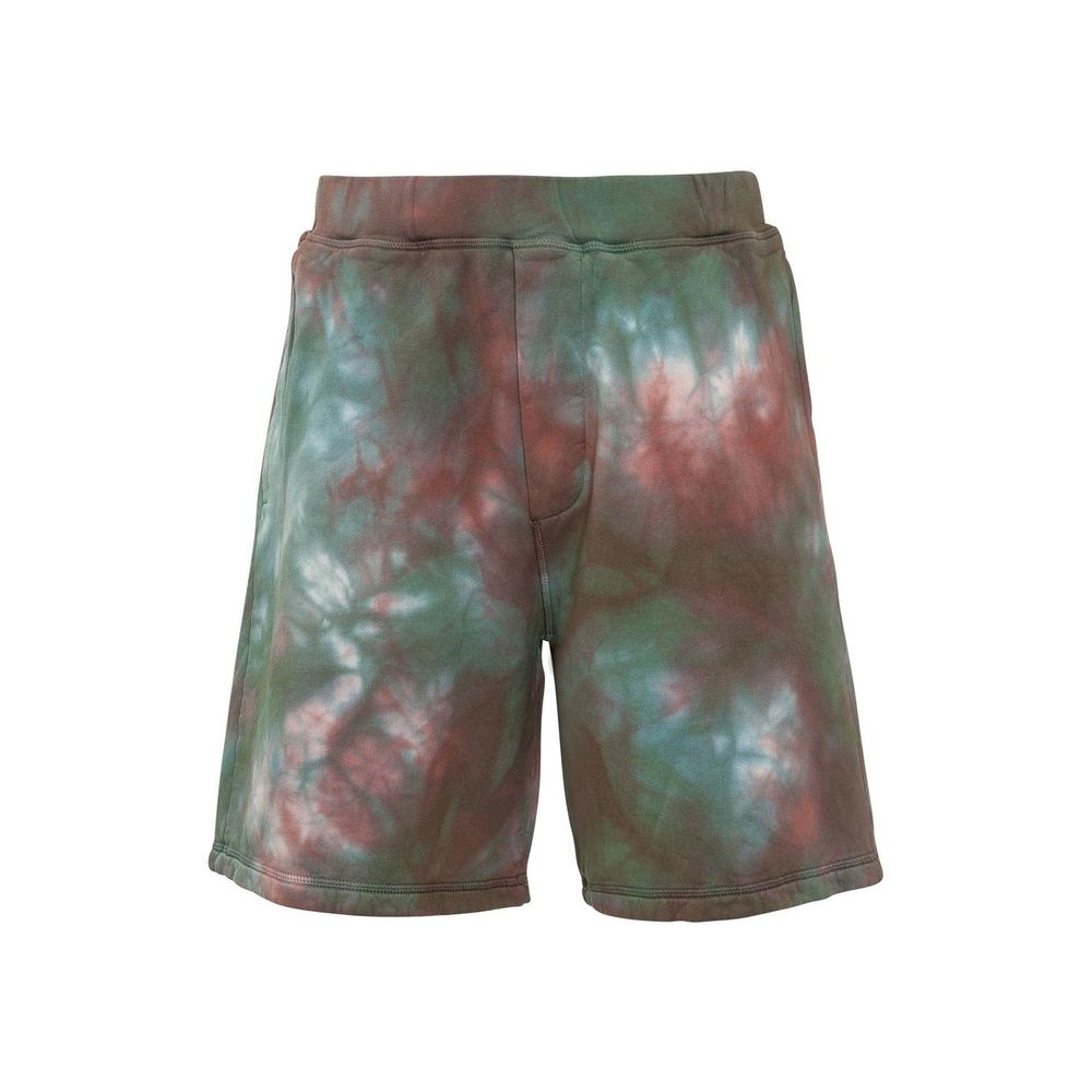 Zweifarbige Baumwollshorts mit Gummibund und Taschen