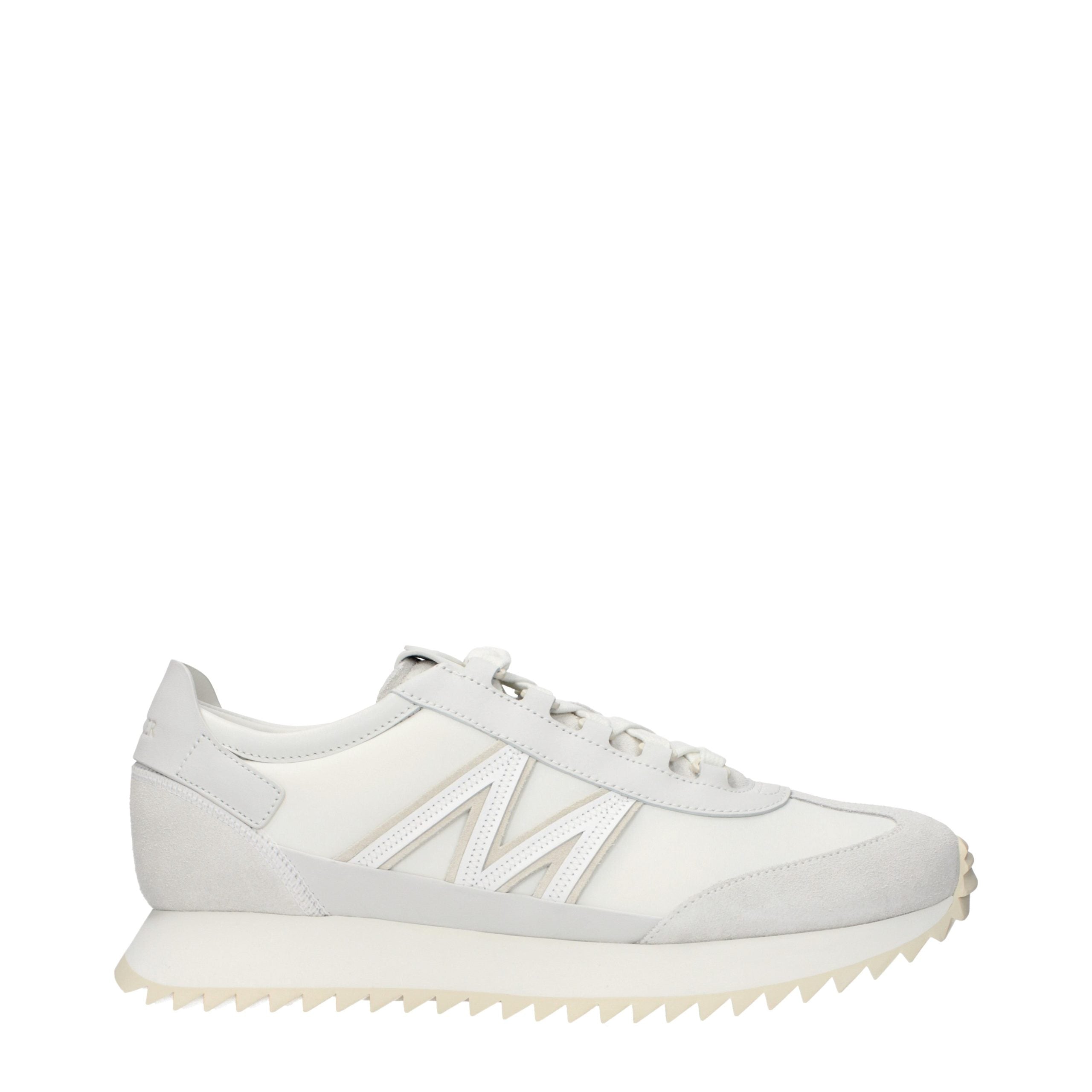 Weiße Leder-Sneaker mit Moncler-Logo-Details