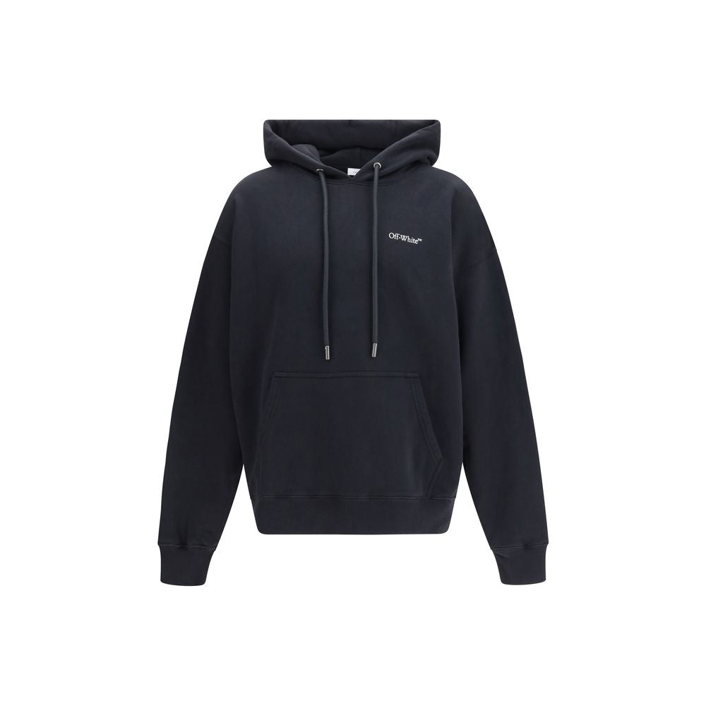 Schwarzer Baumwoll-Hoodie mit Logo von Off-White