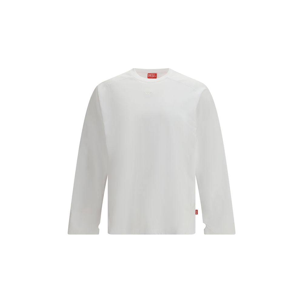 White Cotton Oversize Long-Sleeve T-Shirt