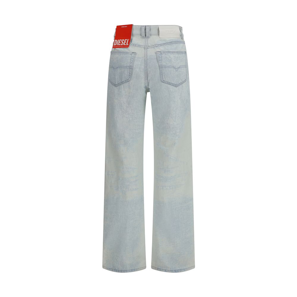 Blaue Baumwoll-Jeans mit geradem Bein von Diesel