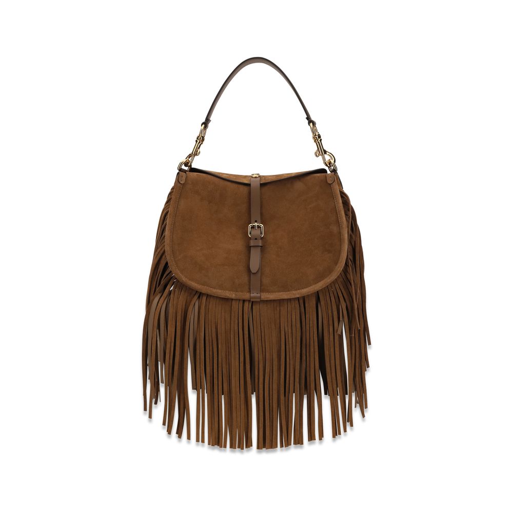 Etro Brown Calf Leather Shoulder Bag