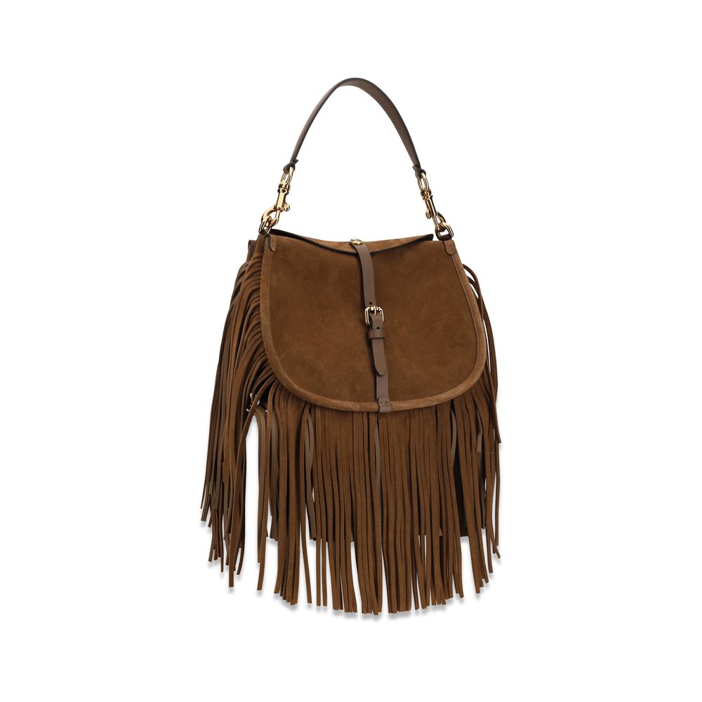 Etro Brown Calf Leather Shoulder Bag