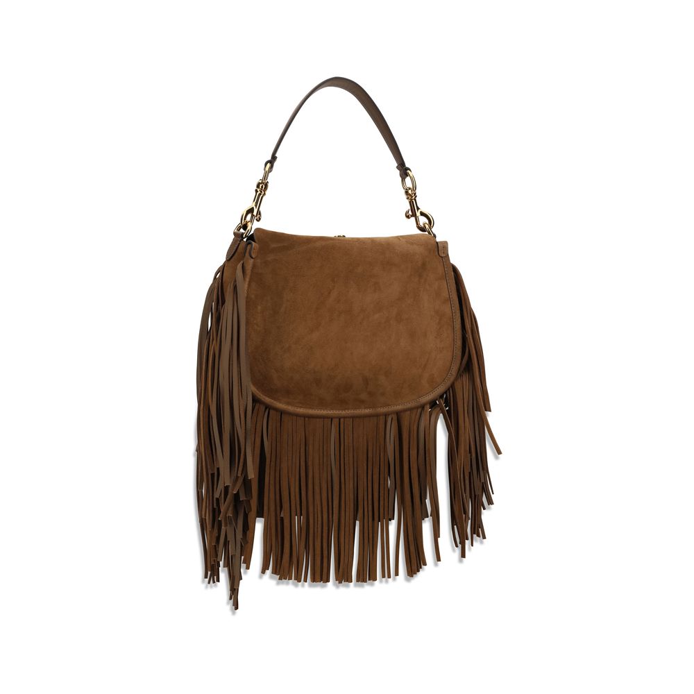 Etro Brown Calf Leather Shoulder Bag