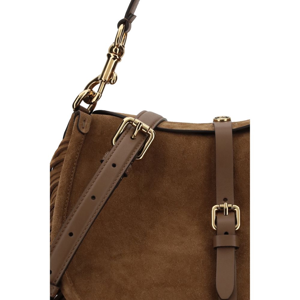 Etro Brown Calf Leather Shoulder Bag
