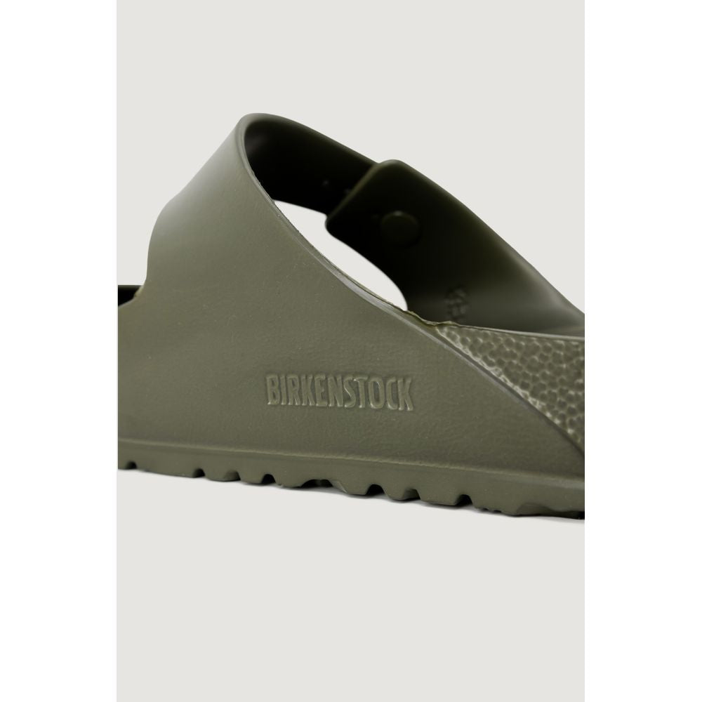 Green Synthetic Sandals with Adjustable Straps