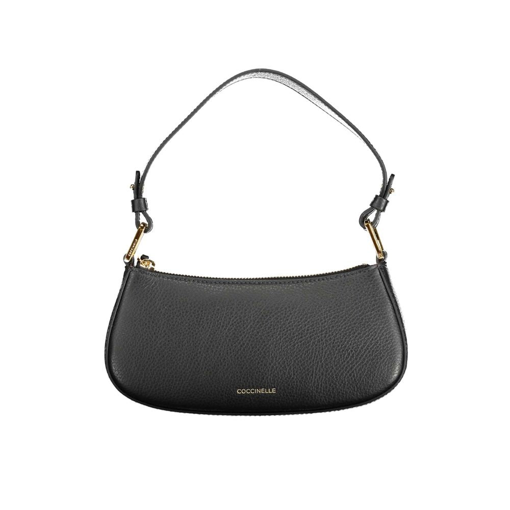 Black Leather Handbag with Removable Handle by Coccinelle