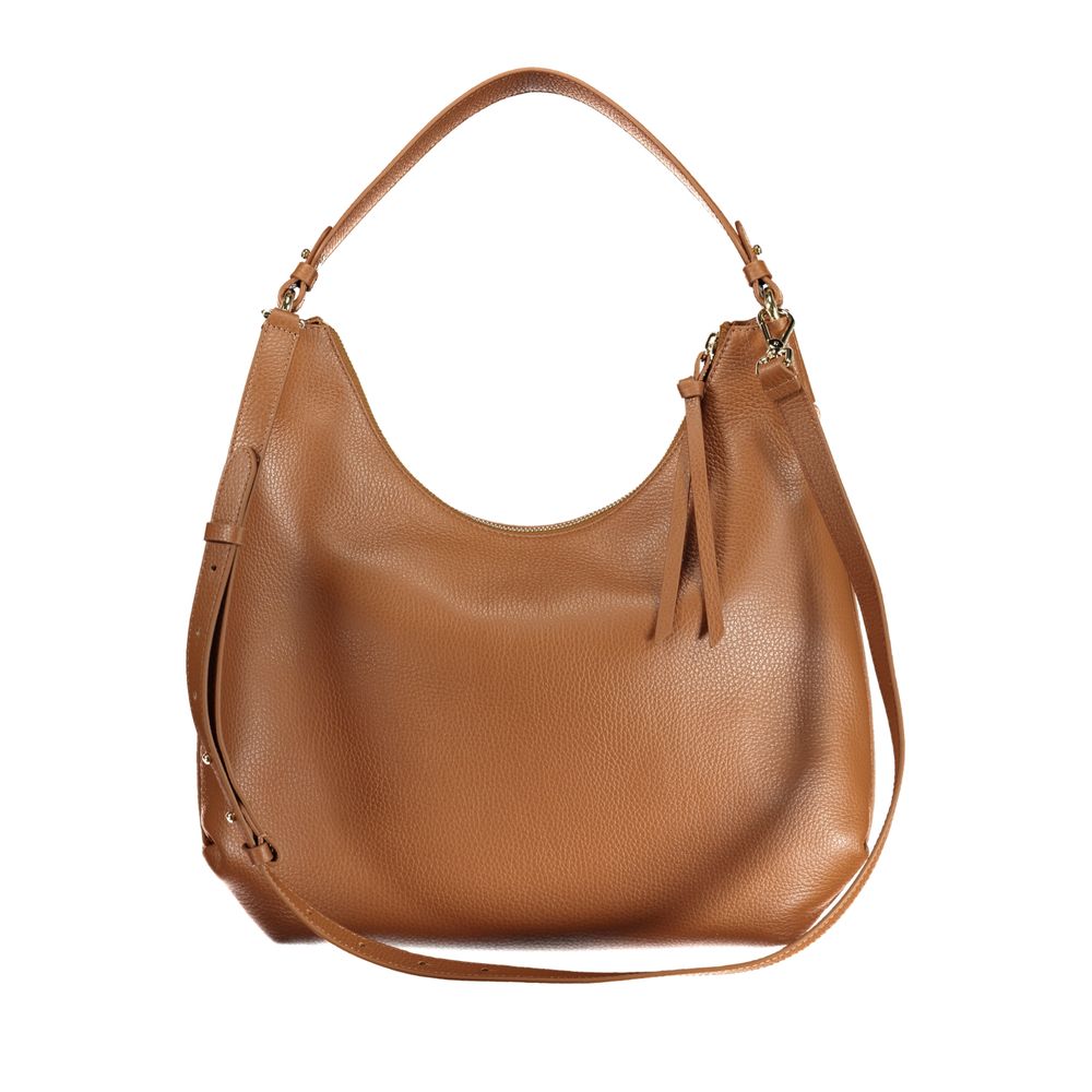 Marrone Leather Handbag with Adjustable Strap by Coccinelle