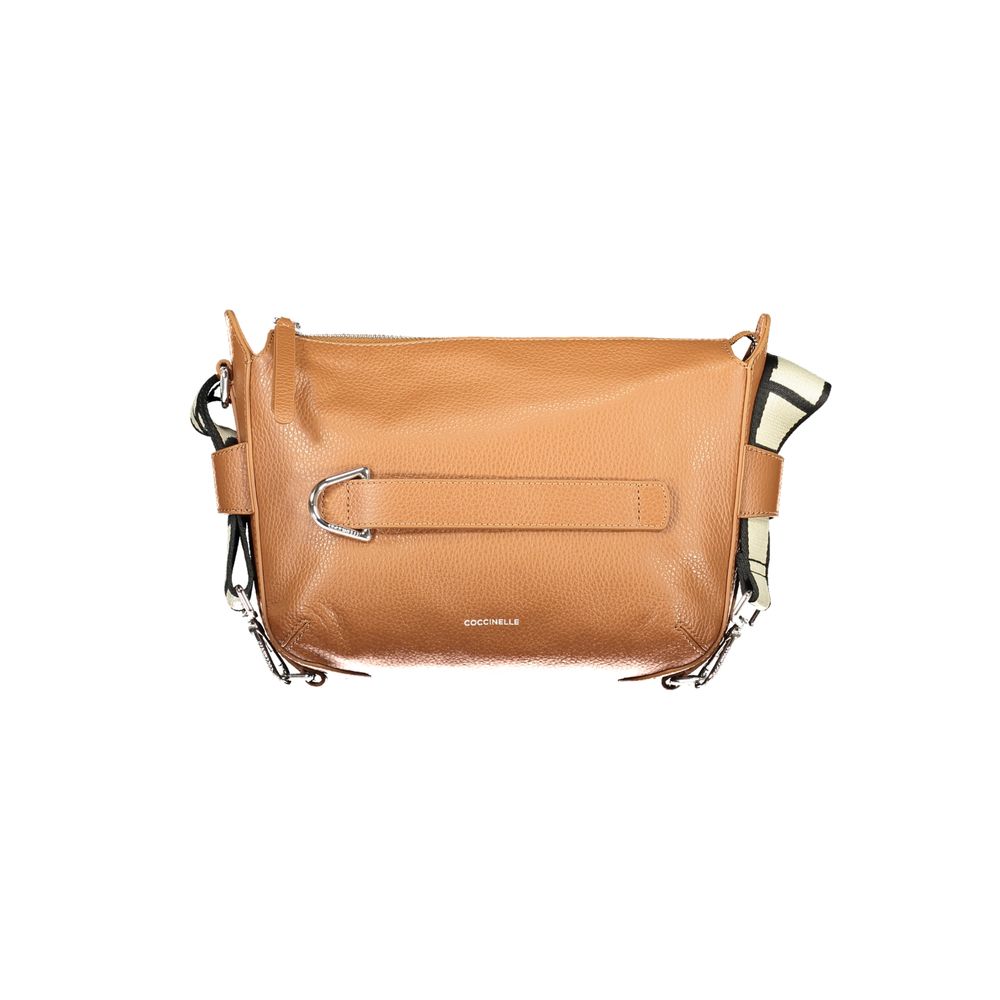Marrone Leather Handbag with Adjustable Strap by Coccinelle