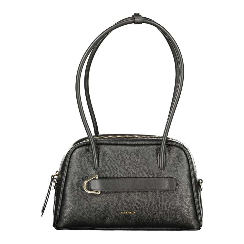 Nero Leather Handbag with Zip Closure by Coccinelle