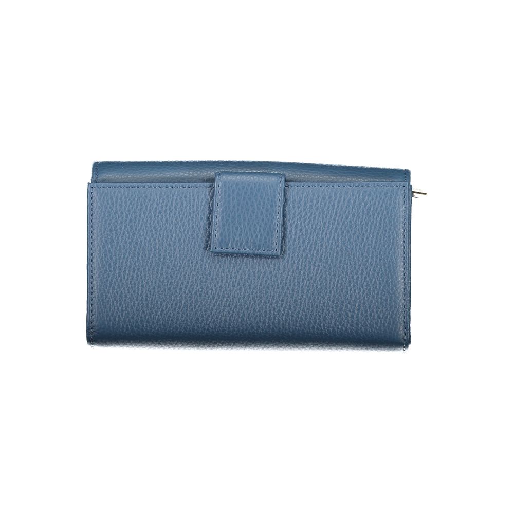 Blue Leather Wallet with Double Opening by COCCINELLE