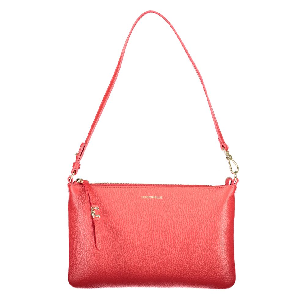 Rosso Leather Handbag with Removable Shoulder Handle