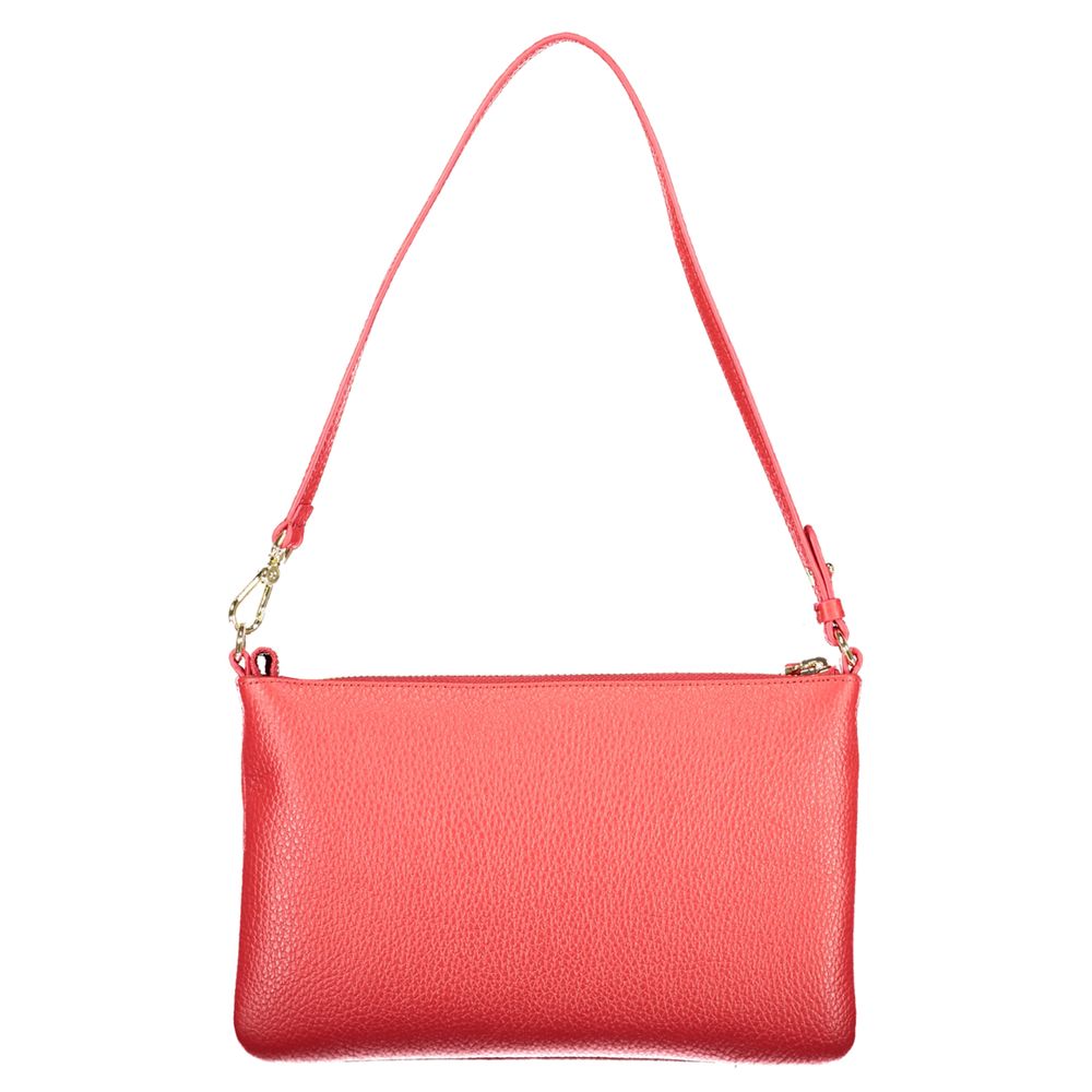 Rosso Leather Handbag with Removable Shoulder Handle