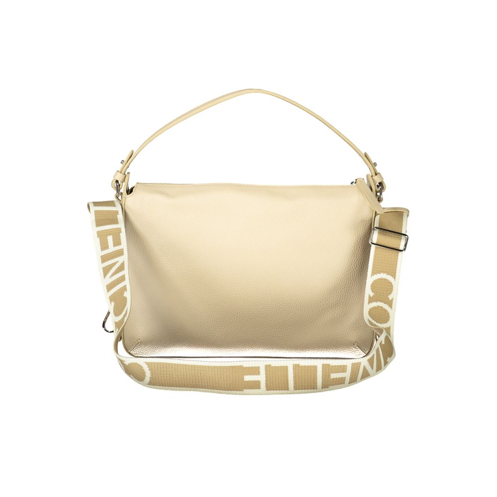Beige Leather Handbag with Removable Straps