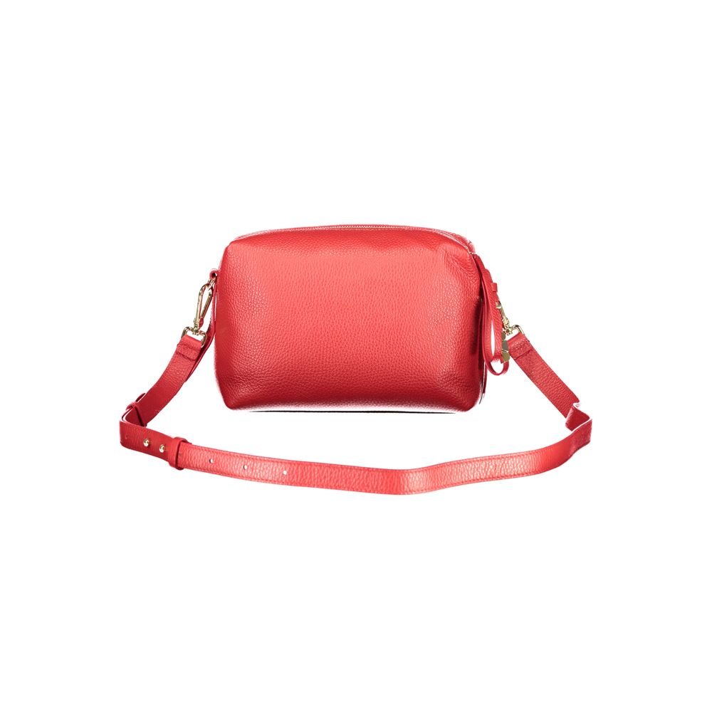 Rosso Leather Handbag with Adjustable Strap by Coccinelle
