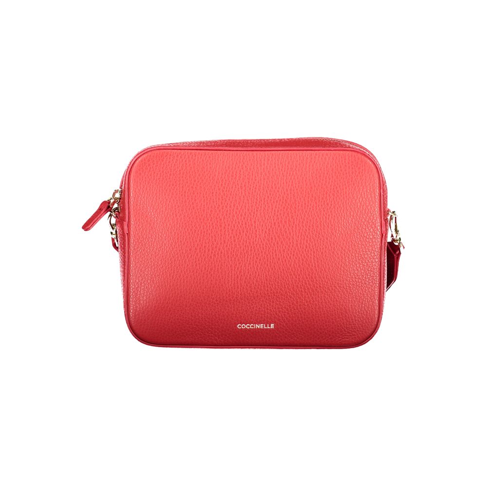 Rosso Leather Handbag with Adjustable Strap by Coccinelle