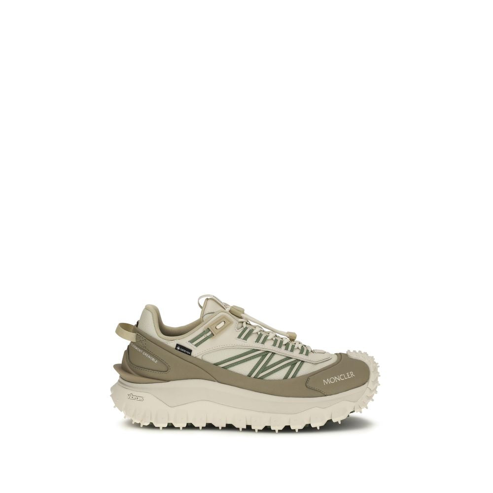 Beige Synthetic Athletic Sneakers with Grip Outsole