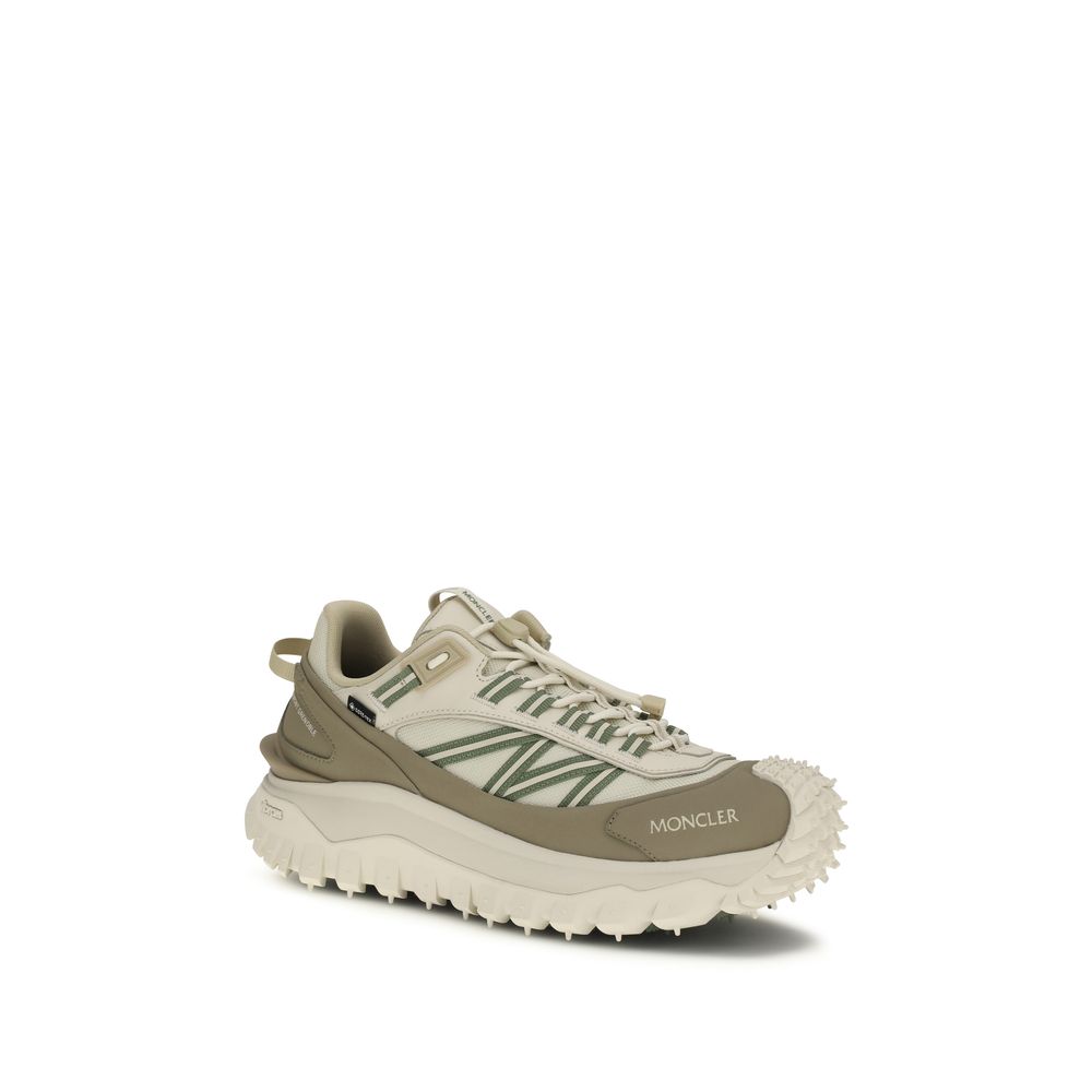 Beige Synthetic Athletic Sneakers with Grip Outsole
