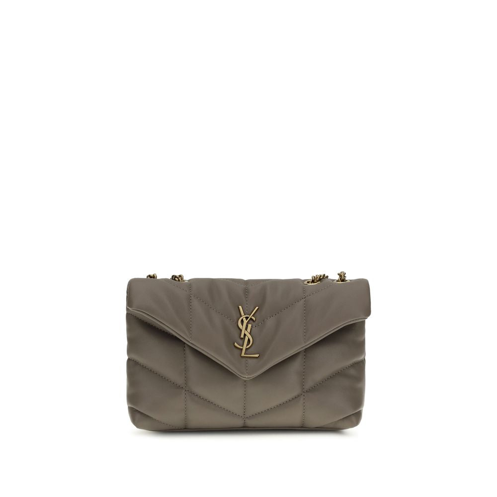 Saint Laurent Gray Lamb Shoulder Bag