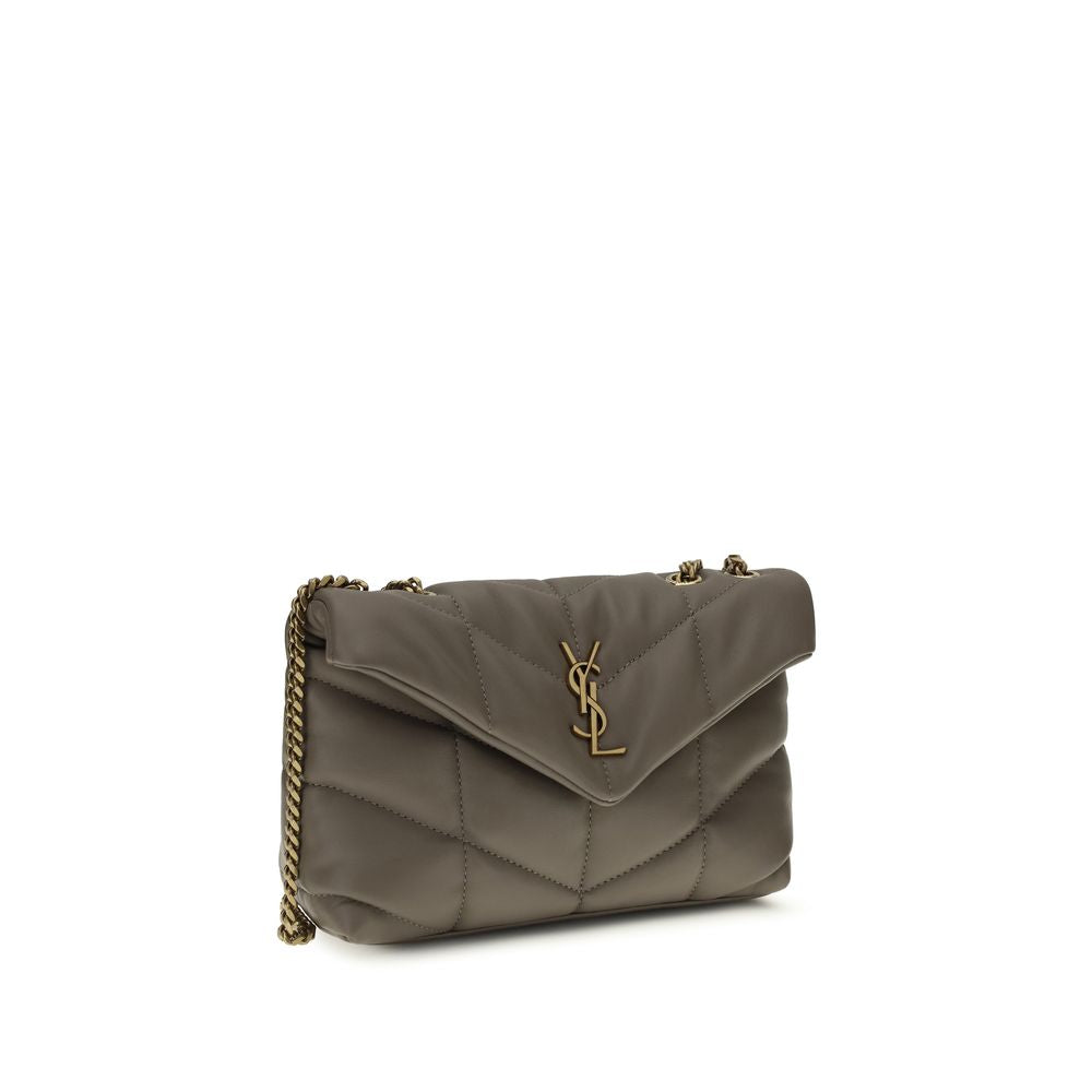 Saint Laurent Gray Lamb Shoulder Bag
