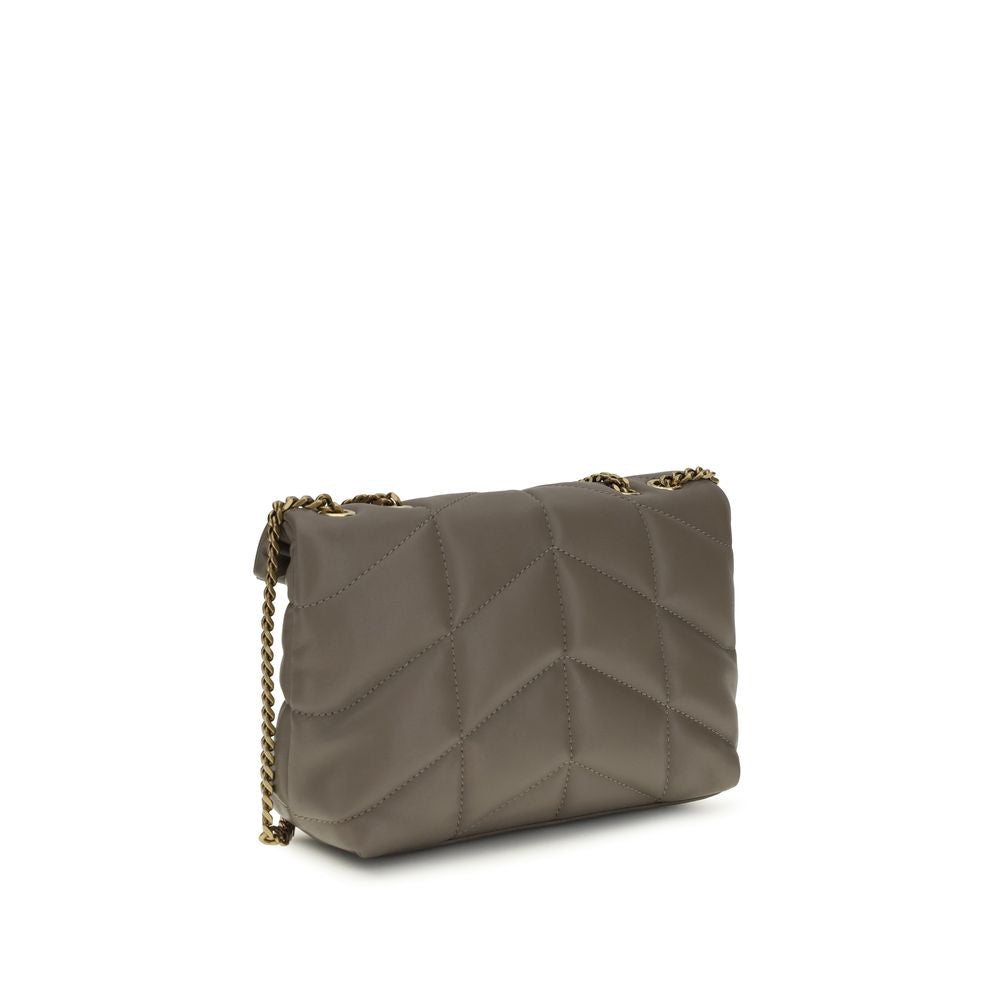 Saint Laurent Gray Lamb Shoulder Bag