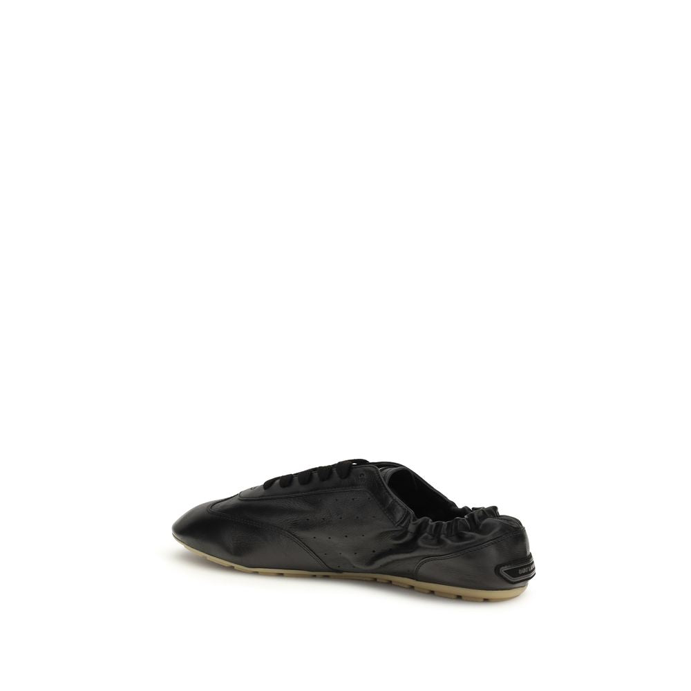 Saint Laurent Black Calf Leather Athletic Sneakers