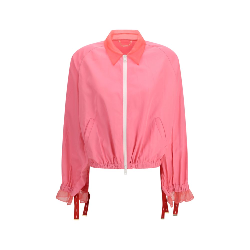 Multicolor Synthetic Viscose Bomber Jacket