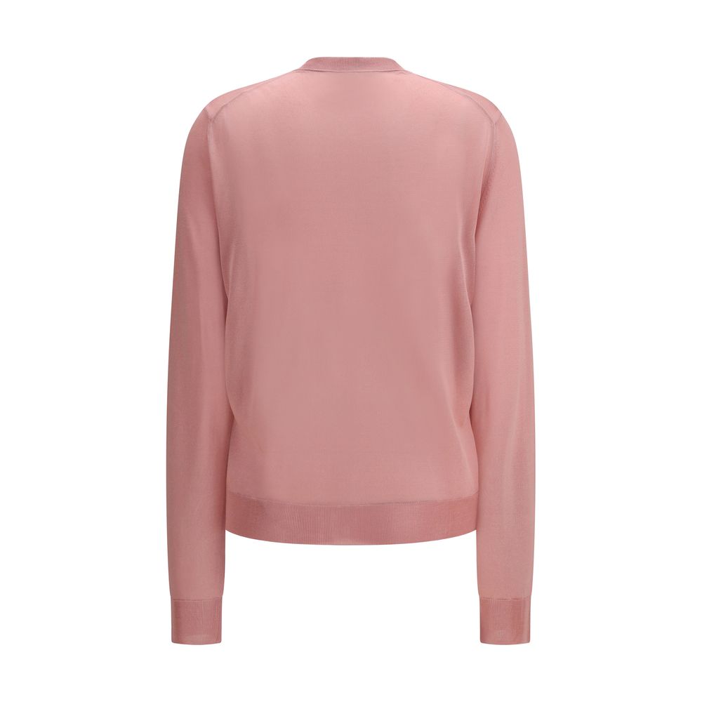 Multicolor Viscose Cardigan with Embroidered Logo