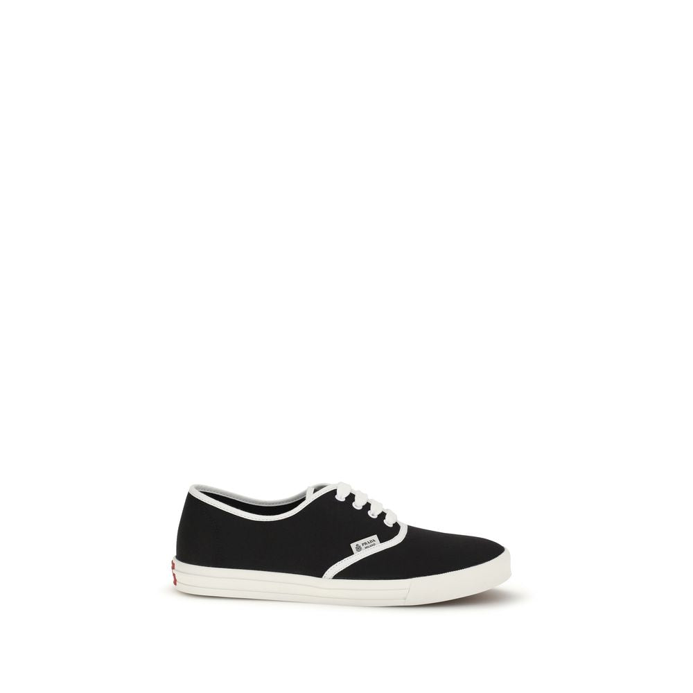 Schwarze Prada-Sneaker aus Baumwoll-Drill