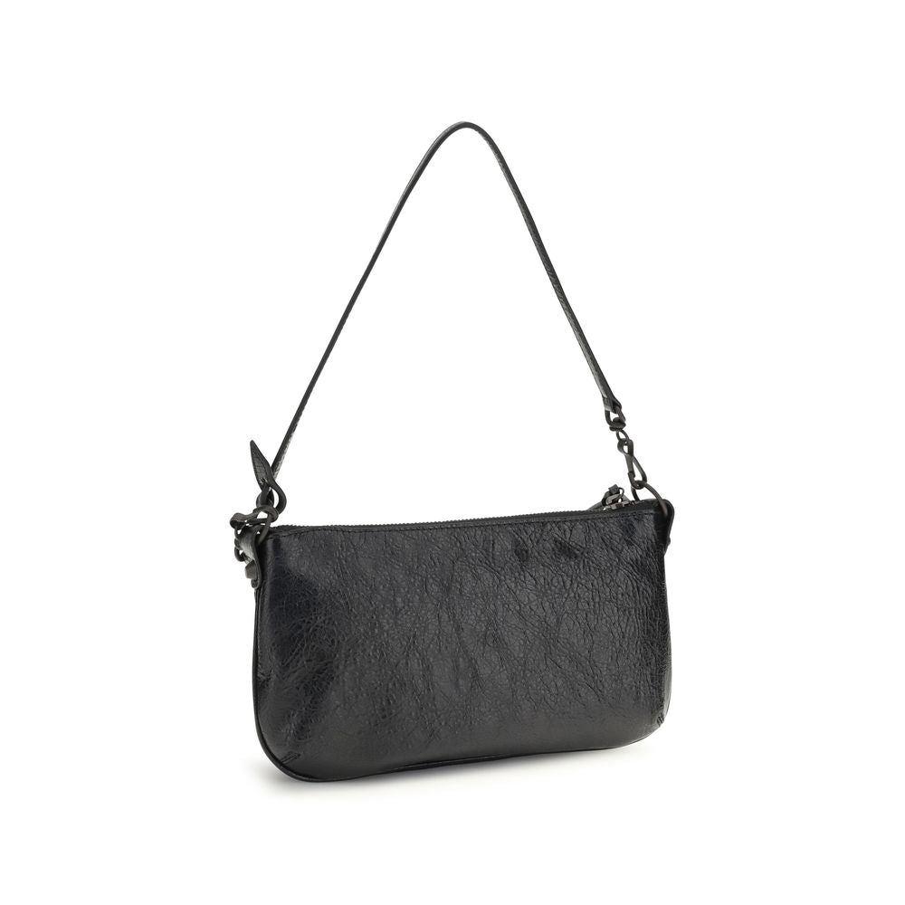Balenciaga Schwarze Lammleder Ovis Aries Aries Umhängetasche