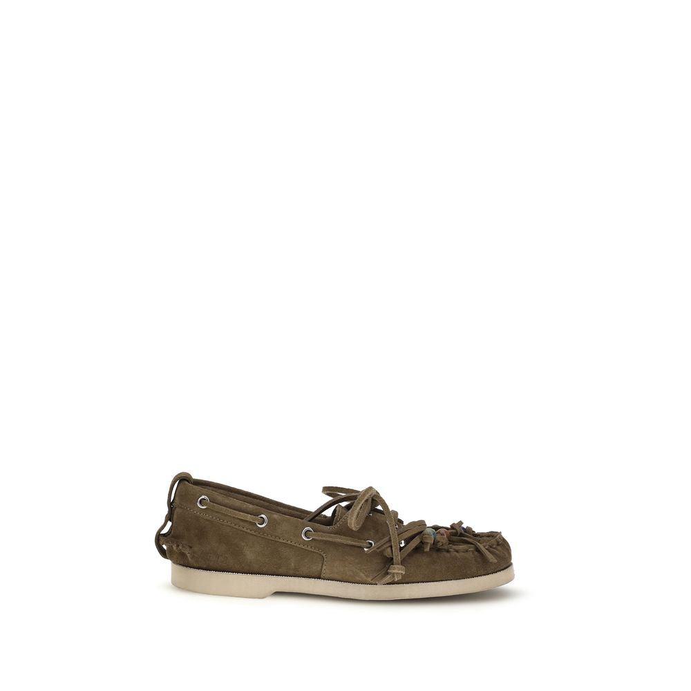 Golden Goose Bicolor Calf Leather Slip-On Loafers