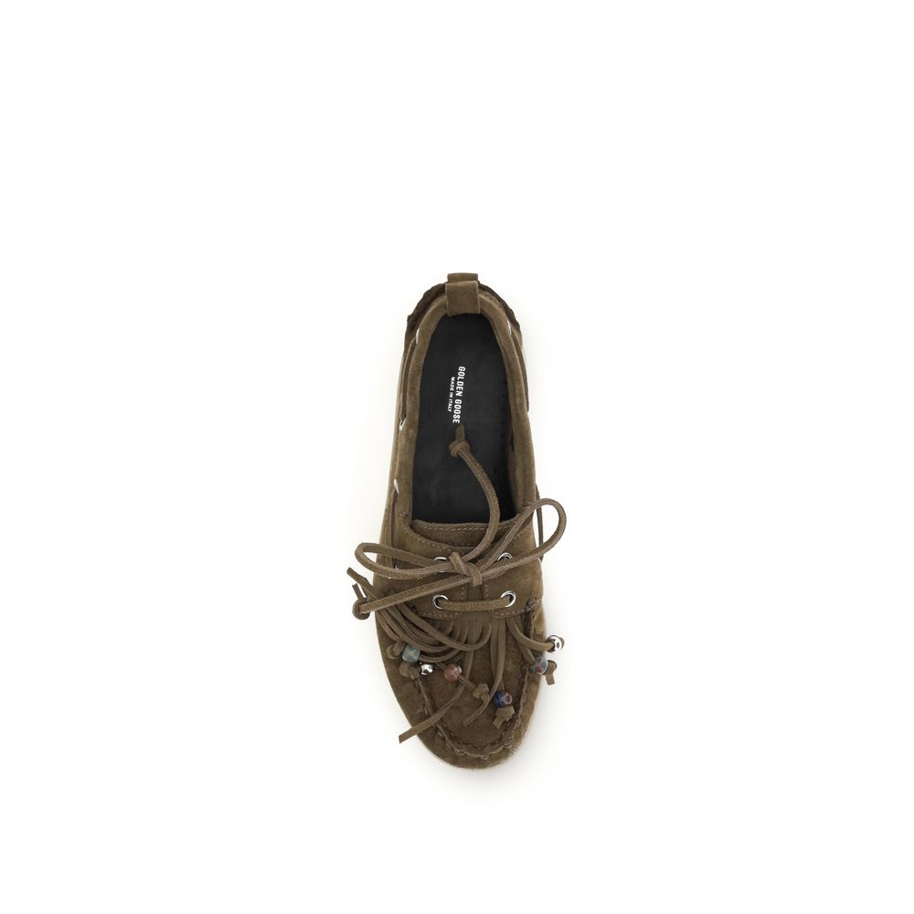 Golden Goose Bicolor Calf Leather Slip-On Loafers