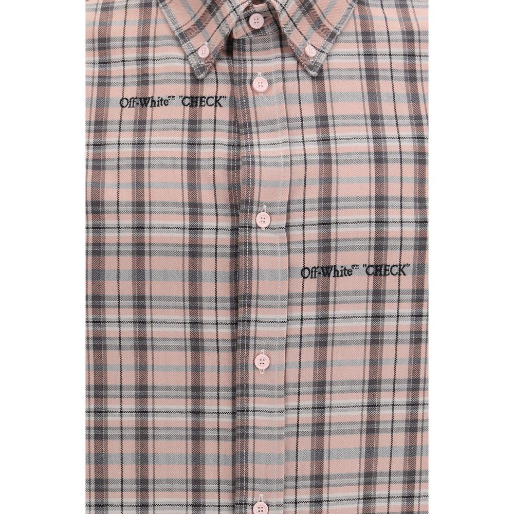 Multicolor Cotton Shirt with Embroidered Logos
