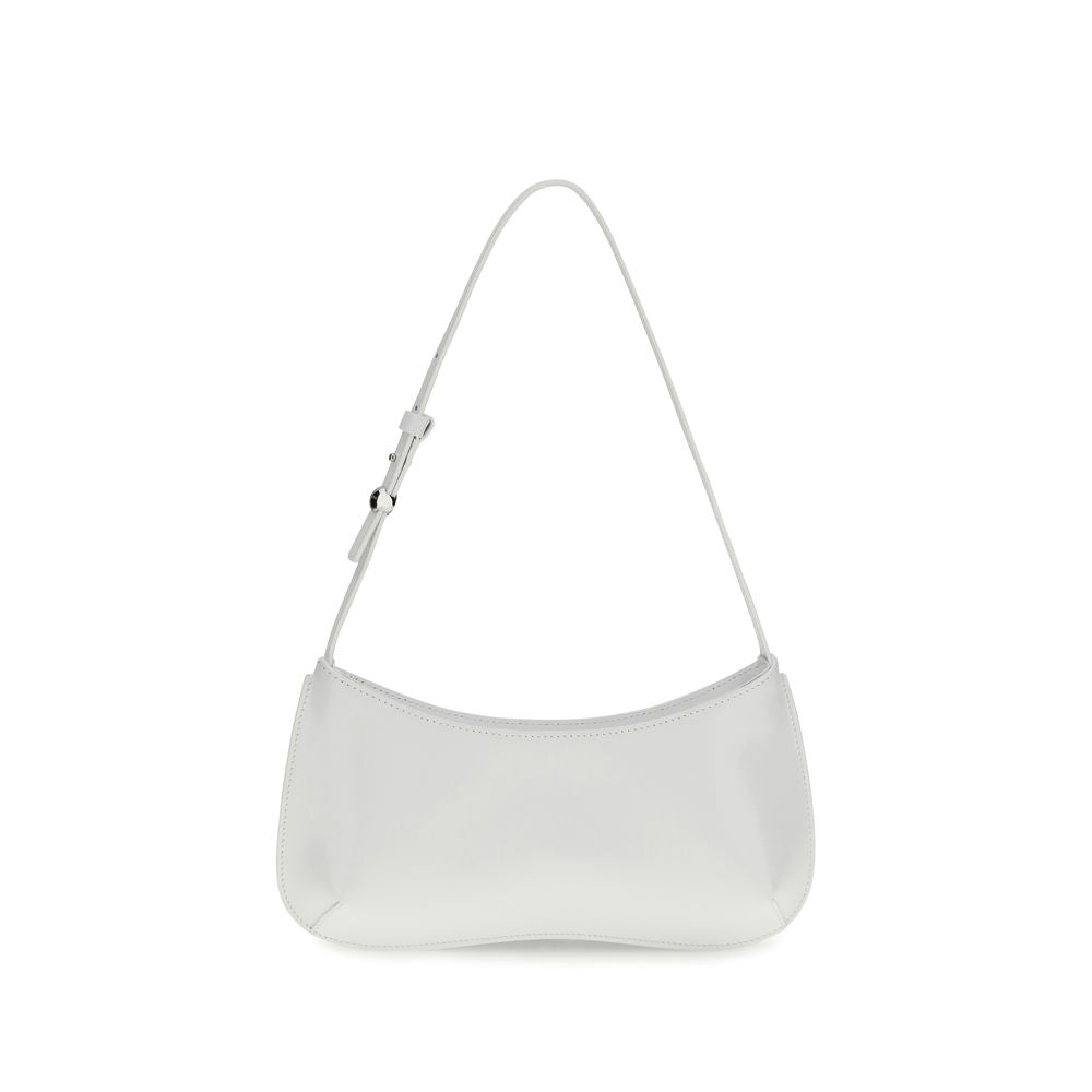 White Leather Shoulder Bag with Adjustable Strap by Jacquemus